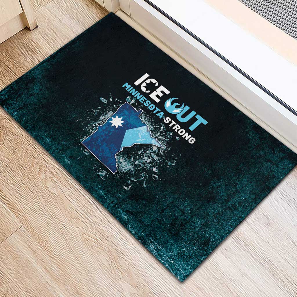 Ice Out Of Minnesota Rubber Doormat State Flag Justice Protest Resistance