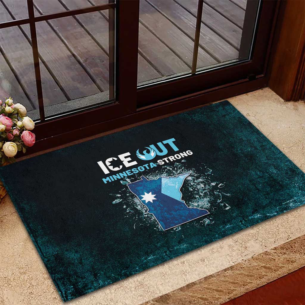 Ice Out Of Minnesota Rubber Doormat State Flag Justice Protest Resistance