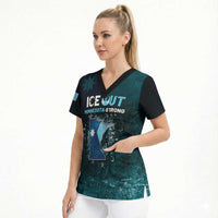 Personalized Ice Out Of Minnesota Scrub Top State Flag Justice Protest Resistance