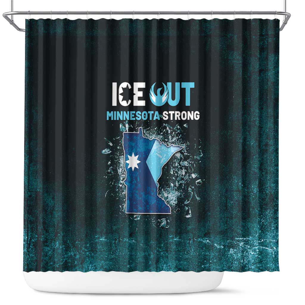 Ice Out Of Minnesota Shower Curtain State Flag Justice Protest Resistance