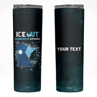 Personalized Ice Out Of Minnesota Skinny Tumbler State Flag Justice Protest Resistance