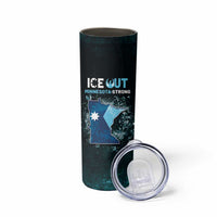 Personalized Ice Out Of Minnesota Skinny Tumbler State Flag Justice Protest Resistance