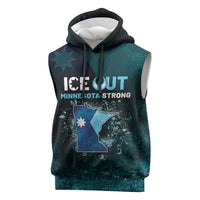 Personalized Ice Out Of Minnesota Sleeveless Hoodie State Flag Justice Protest Resistance