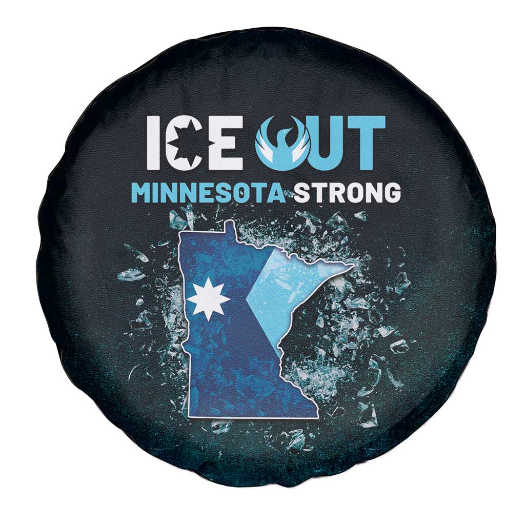 Ice Out Of Minnesota Spare Tire Cover State Flag Justice Protest Resistance