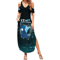 Personalized Ice Out Of Minnesota Summer Maxi Dress State Flag Justice Protest Resistance