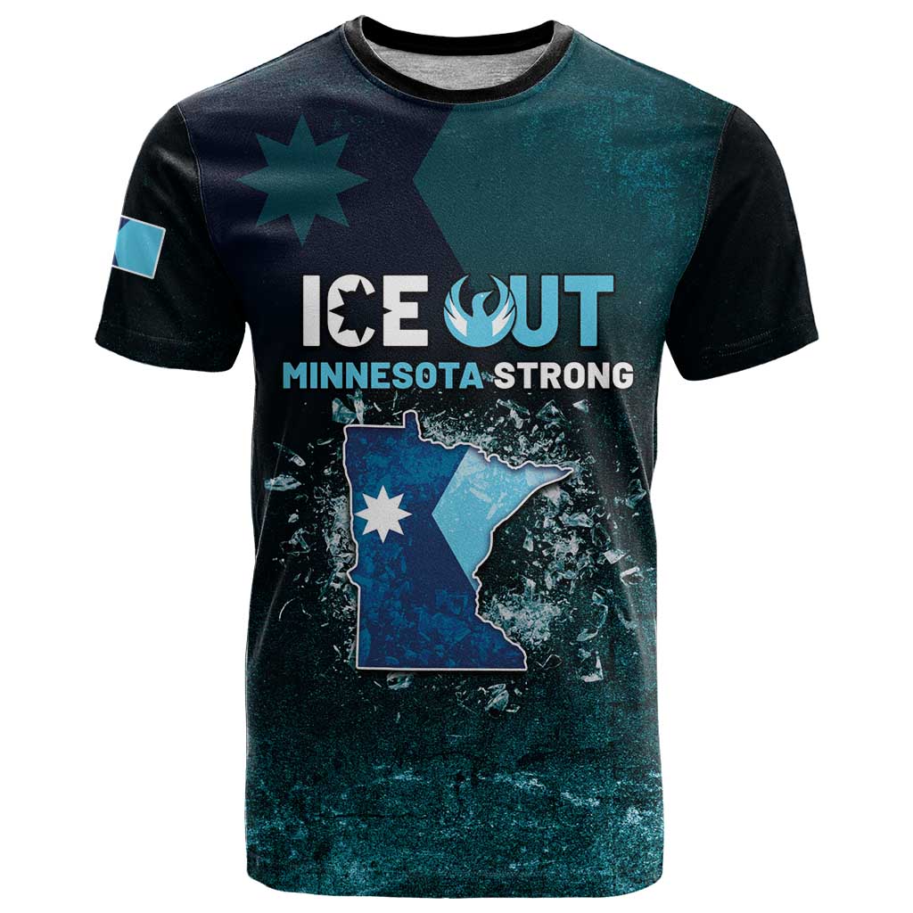 Personalized Ice Out Of Minnesota T Shirt State Flag Justice Protest Resistance