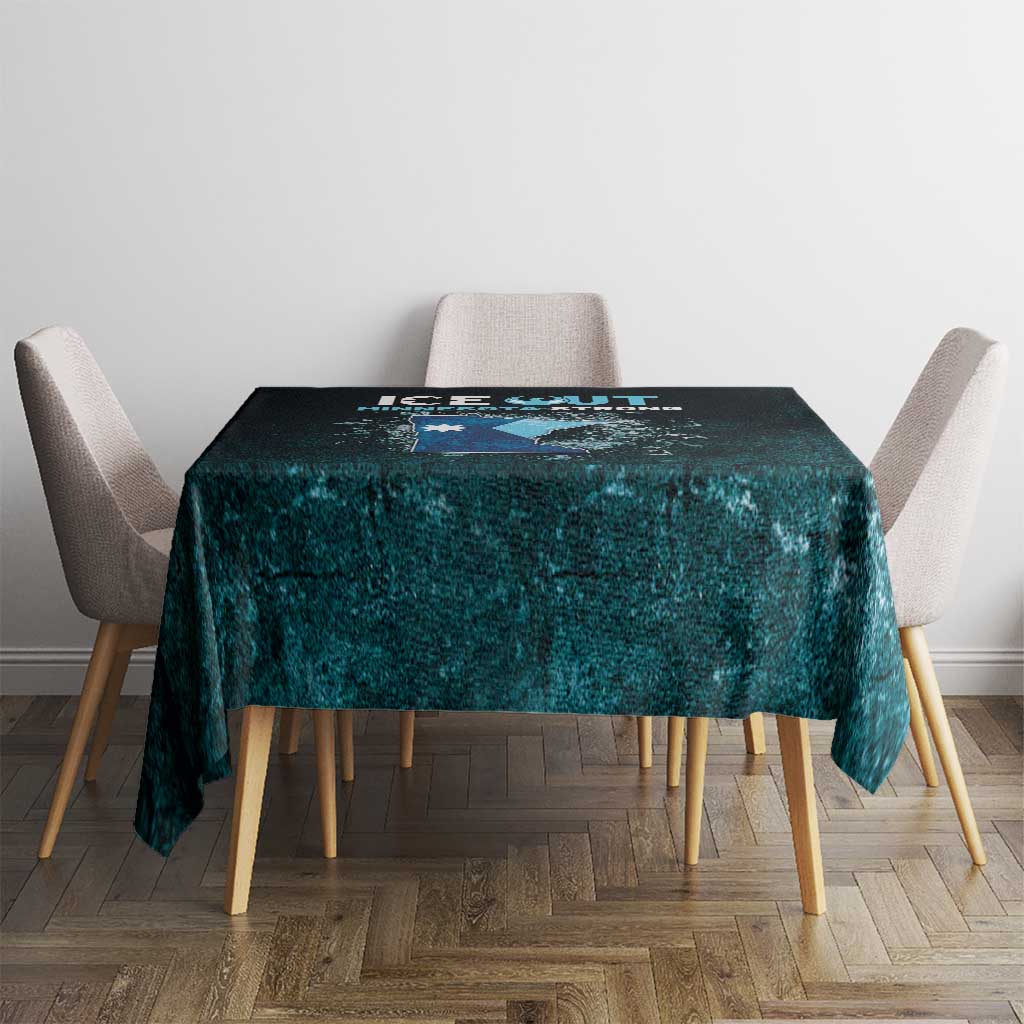 Ice Out Of Minnesota Tablecloth State Flag Justice Protest Resistance
