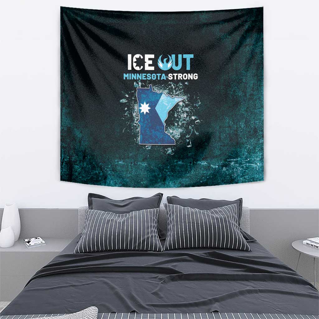 Ice Out Of Minnesota Tapestry State Flag Justice Protest Resistance