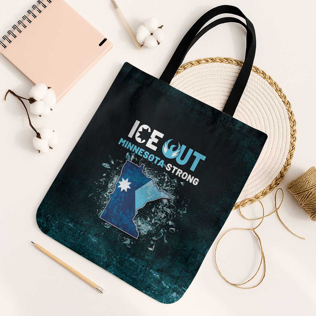 Ice Out Of Minnesota Tote Bag State Flag Justice Protest Resistance