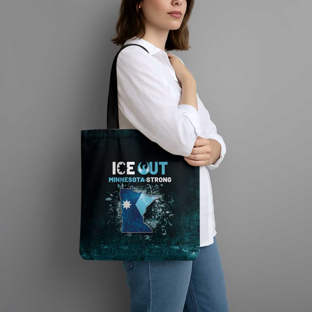 Ice Out Of Minnesota Tote Bag State Flag Justice Protest Resistance