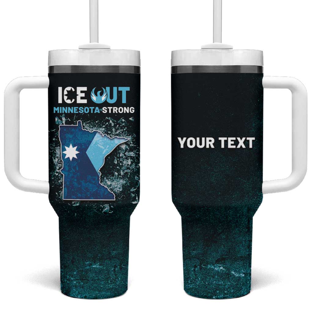 Personalized Ice Out Of Minnesota Tumbler With Handle State Flag Justice Protest Resistance