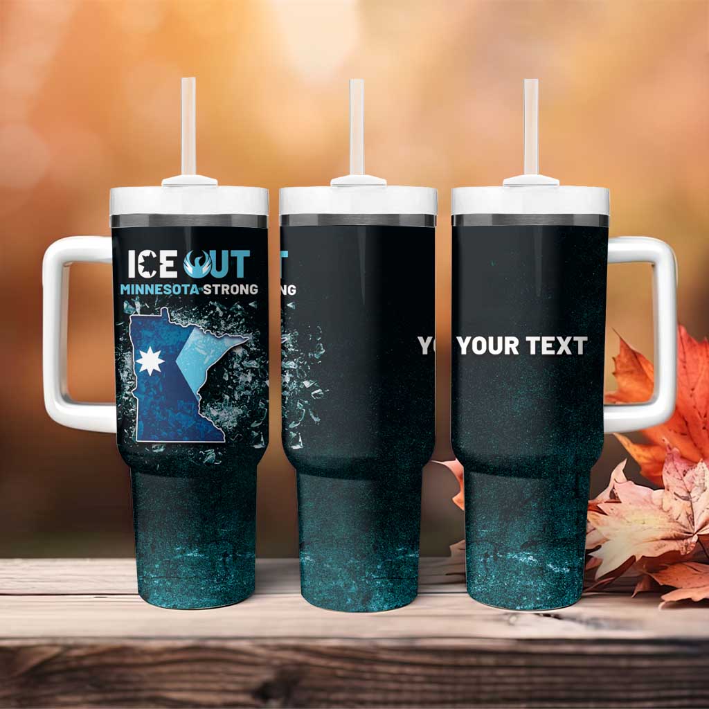 Personalized Ice Out Of Minnesota Tumbler With Handle State Flag Justice Protest Resistance