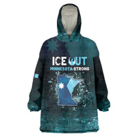 Personalized Ice Out Of Minnesota Wearable Blanket Hoodie State Flag Justice Protest Resistance