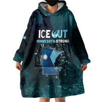 Personalized Ice Out Of Minnesota Wearable Blanket Hoodie State Flag Justice Protest Resistance