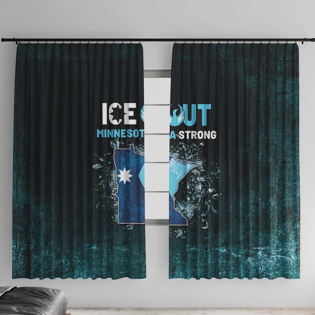Ice Out Of Minnesota Window Curtain State Flag Justice Protest Resistance