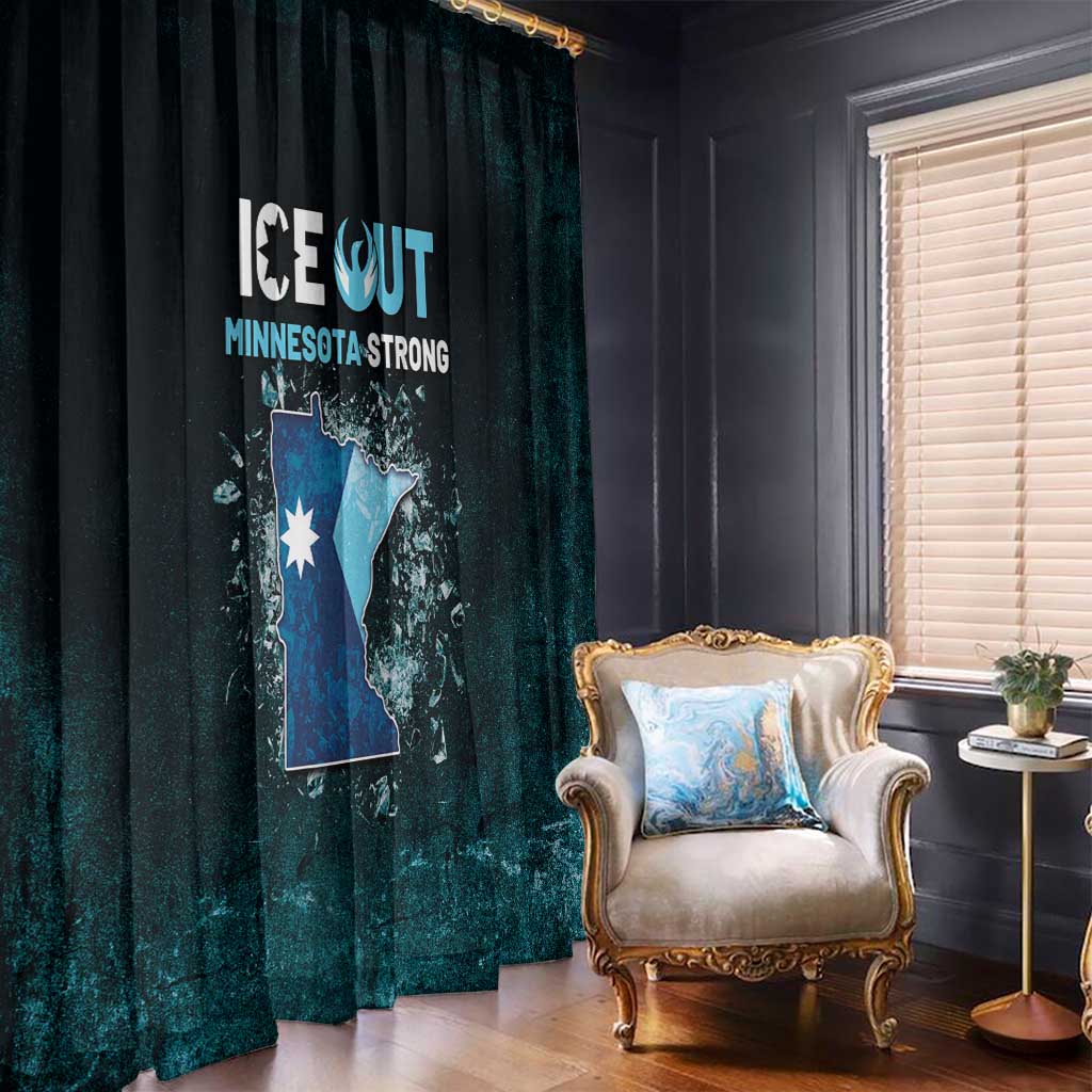Ice Out Of Minnesota Window Curtain State Flag Justice Protest Resistance