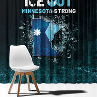 Ice Out Of Minnesota Window Curtain State Flag Justice Protest Resistance