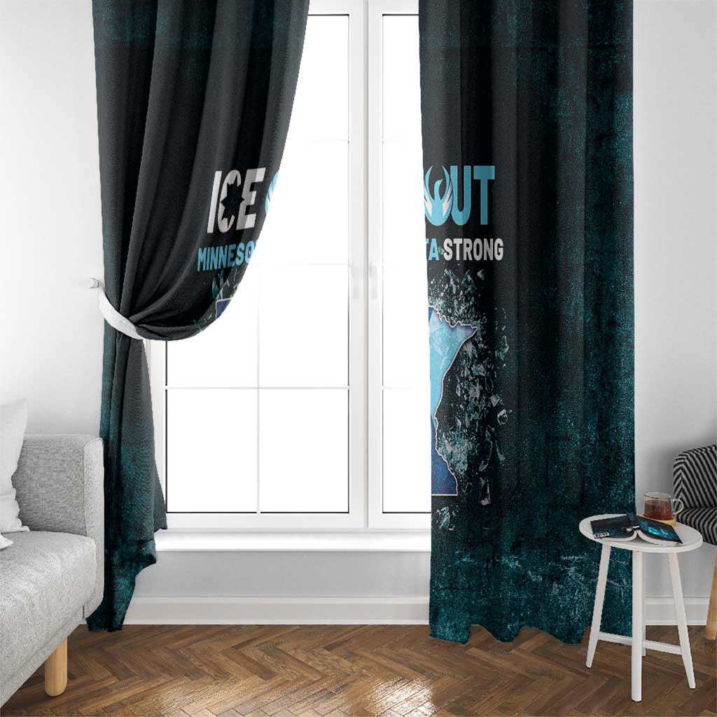 Ice Out Of Minnesota Window Curtain State Flag Justice Protest Resistance
