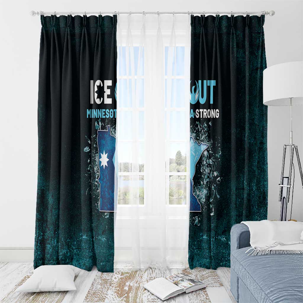 Ice Out Of Minnesota Window Curtain State Flag Justice Protest Resistance