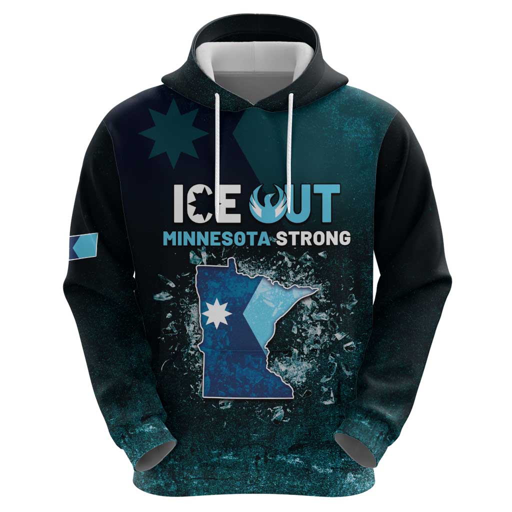 Personalized Ice Out Of Minnesota Zip Hoodie State Flag Justice Protest Resistance