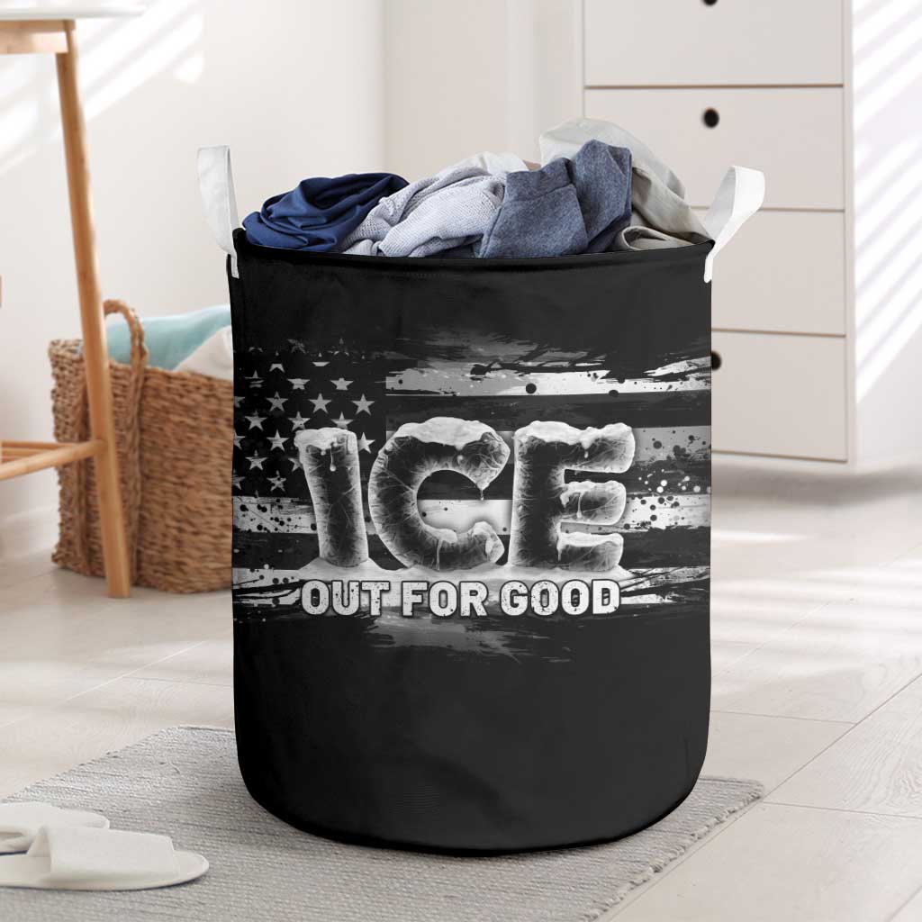Ice Out For Good Laundry Basket No Ice Patriotic Protest