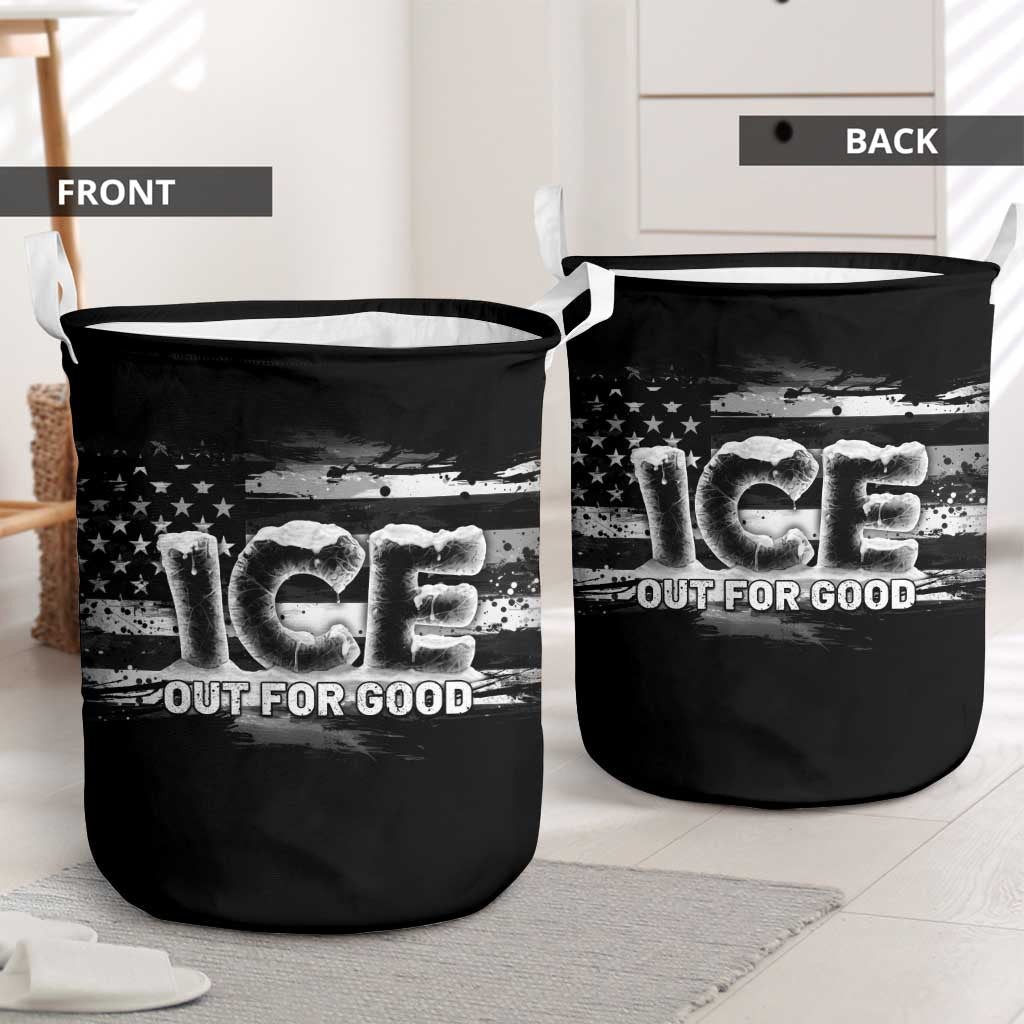 Ice Out For Good Laundry Basket No Ice Patriotic Protest