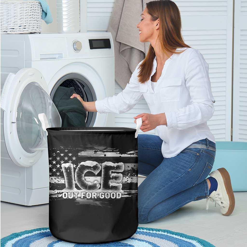 Ice Out For Good Laundry Basket No Ice Patriotic Protest