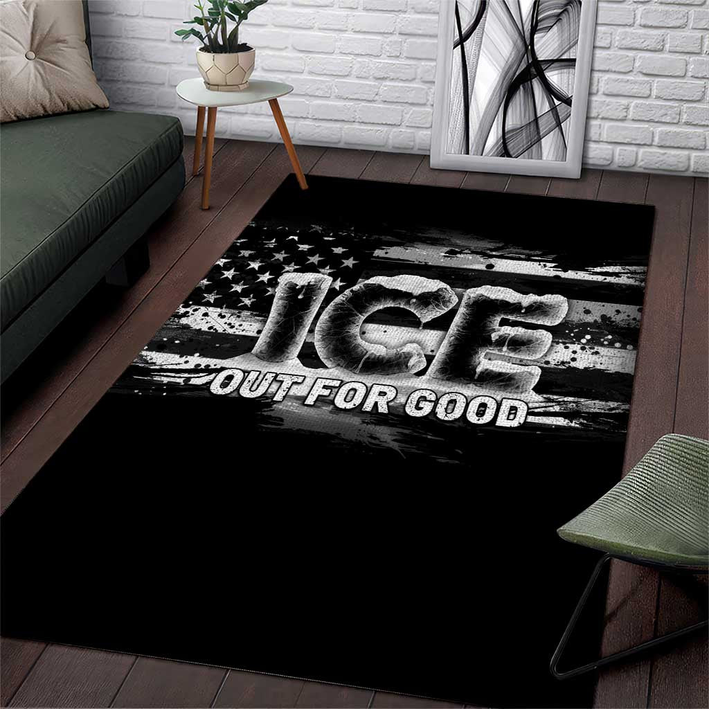 Ice Out For Good Area Rug No Ice Patriotic Protest