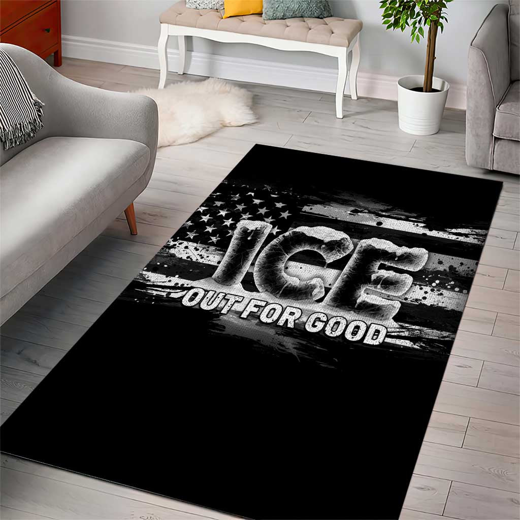 Ice Out For Good Area Rug No Ice Patriotic Protest
