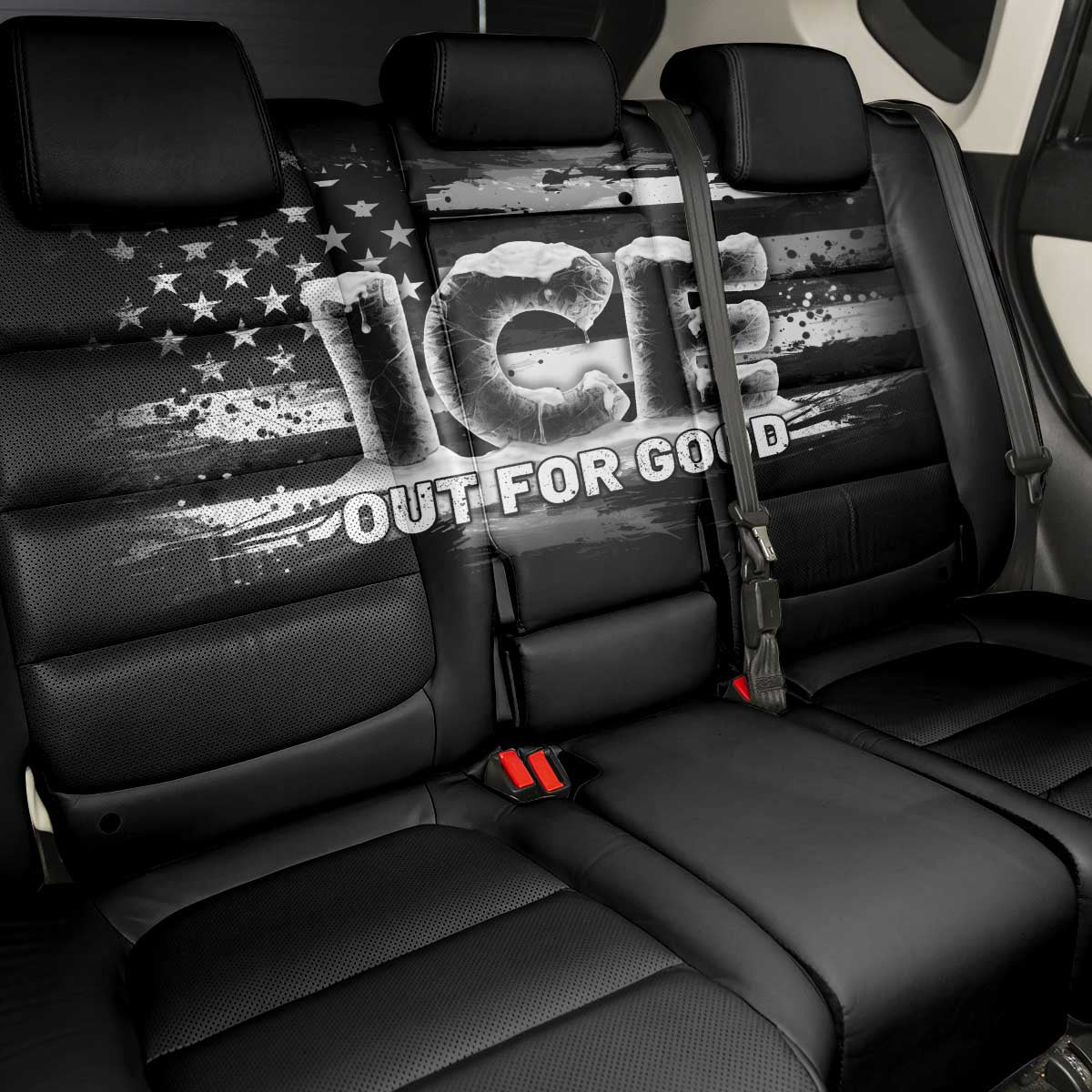 Ice Out For Good Back Car Seat Cover No Ice Patriotic Protest