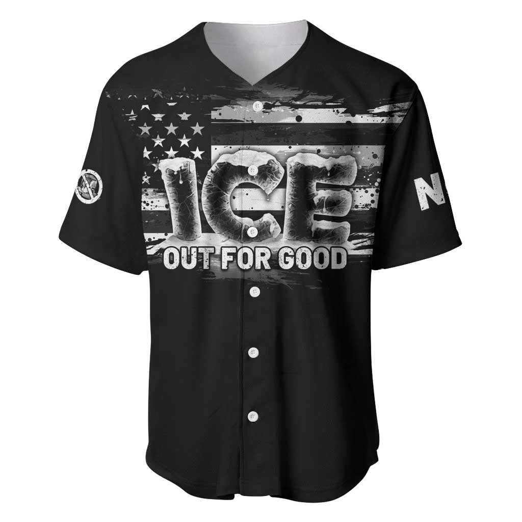 Ice Out For Good Baseball Jersey No Ice Patriotic Protest