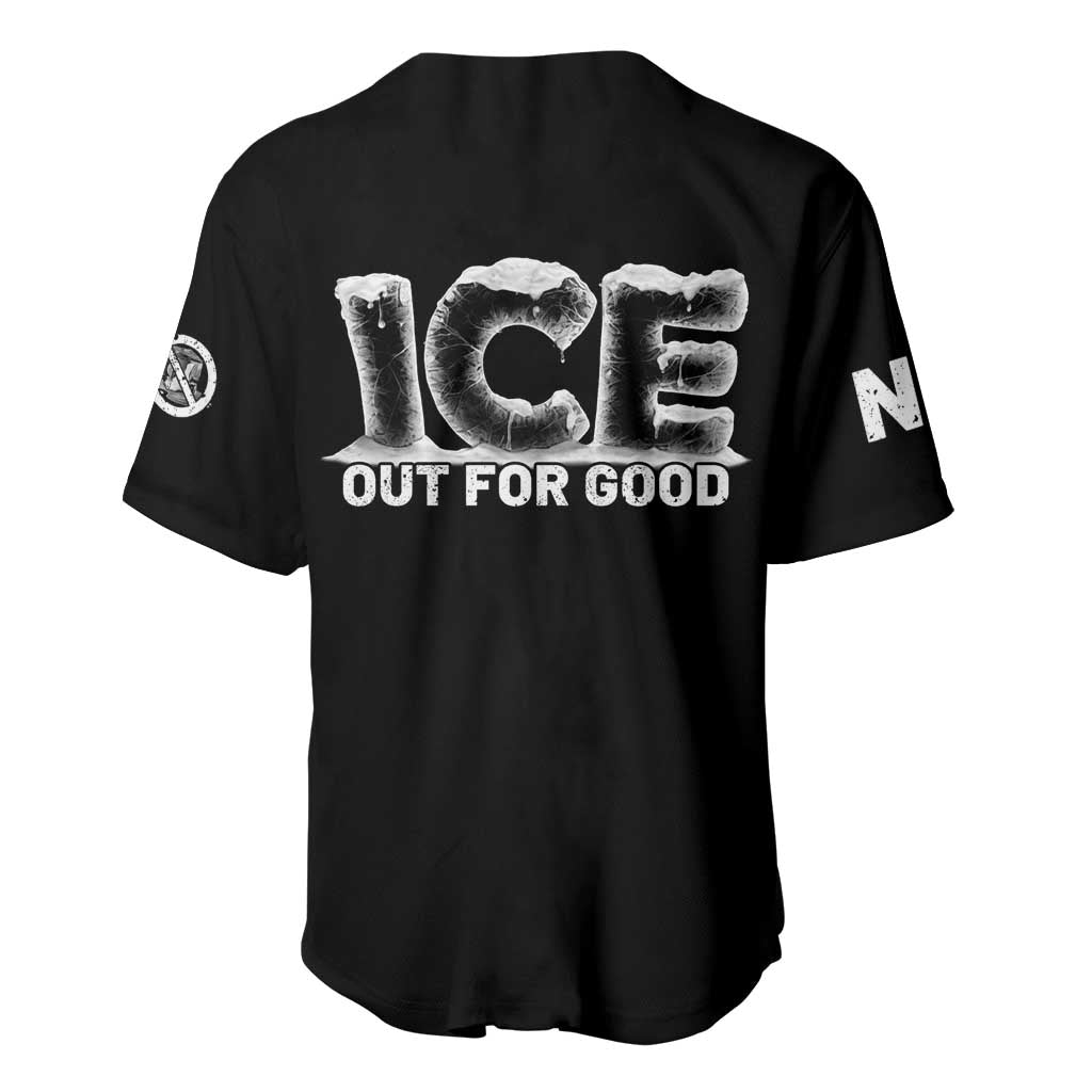 Ice Out For Good Baseball Jersey No Ice Patriotic Protest