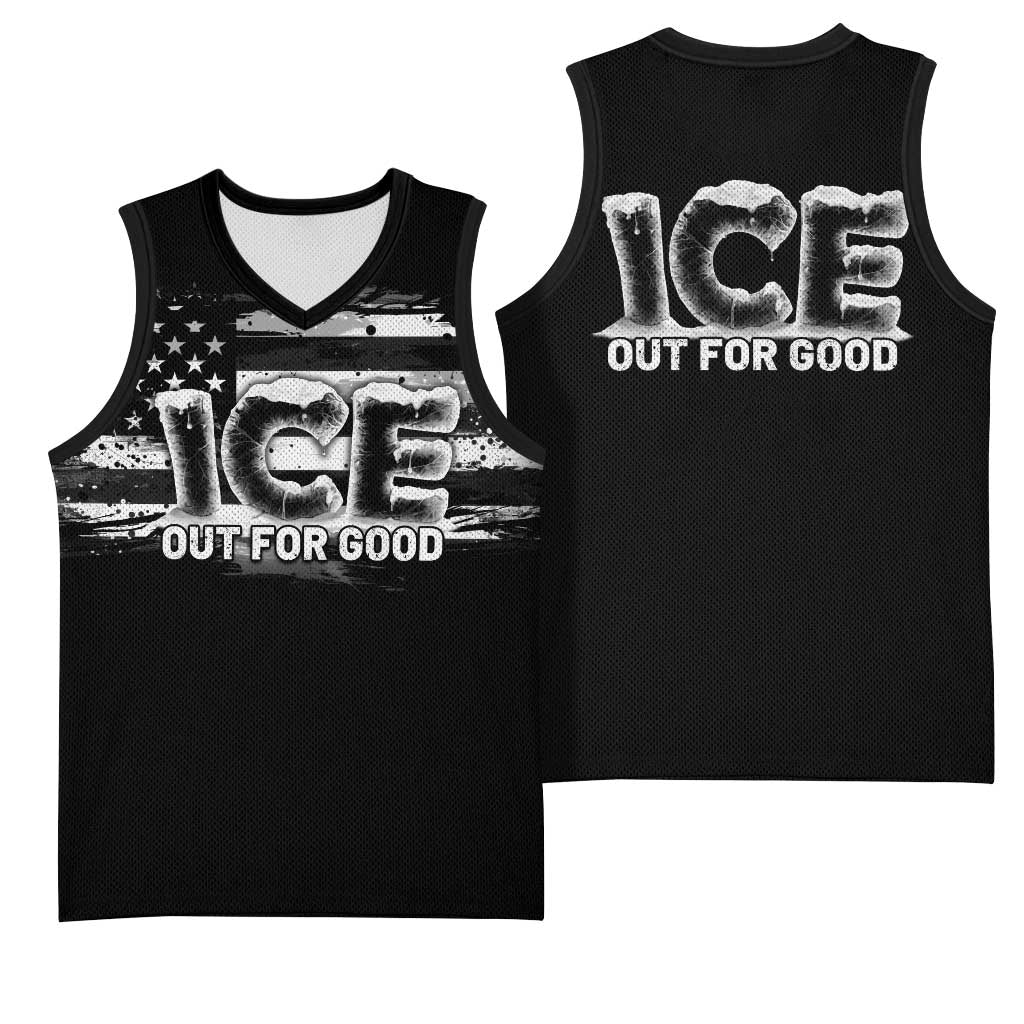 Ice Out For Good Basketball Jersey No Ice Patriotic Protest