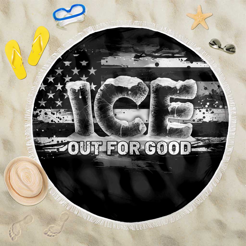 Ice Out For Good Beach Blanket No Ice Patriotic Protest