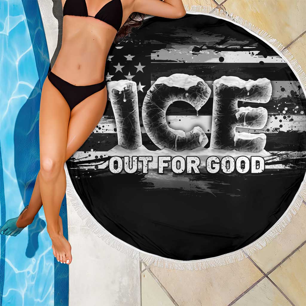 Ice Out For Good Beach Blanket No Ice Patriotic Protest