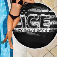 Ice Out For Good Beach Blanket No Ice Patriotic Protest