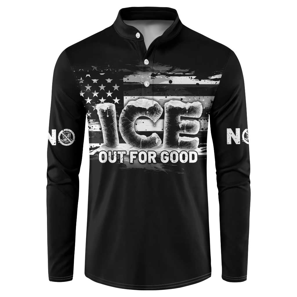 Ice Out For Good Button Sweatshirt No Ice Patriotic Protest