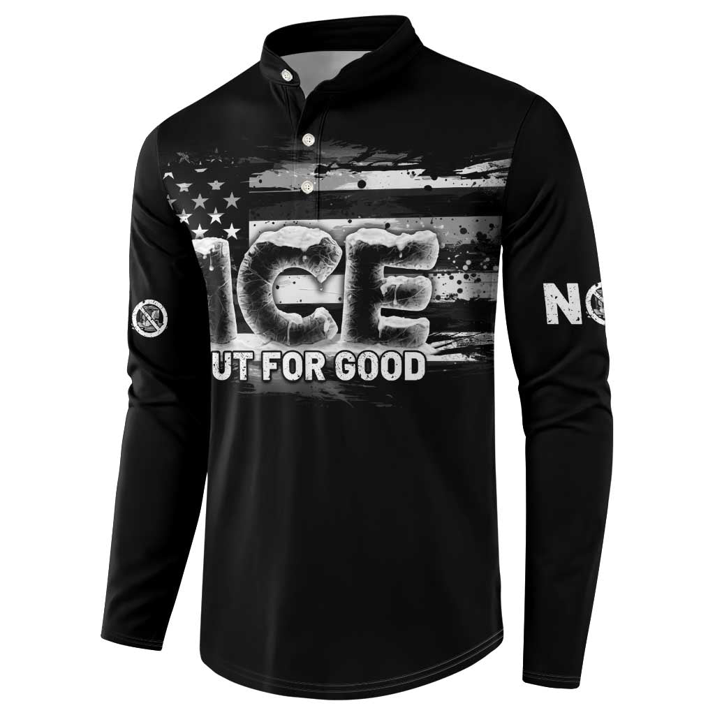 Ice Out For Good Button Sweatshirt No Ice Patriotic Protest