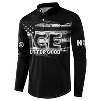 Ice Out For Good Button Sweatshirt No Ice Patriotic Protest