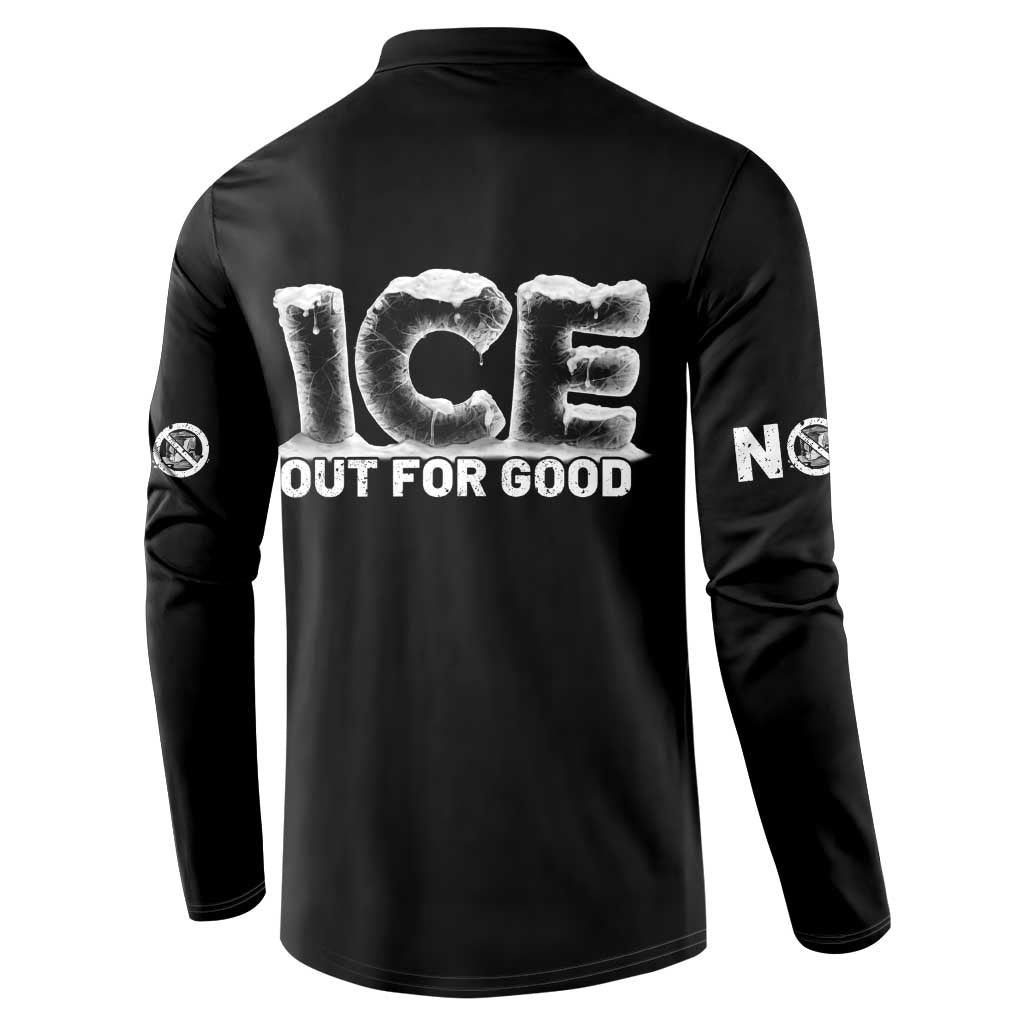 Ice Out For Good Button Sweatshirt No Ice Patriotic Protest