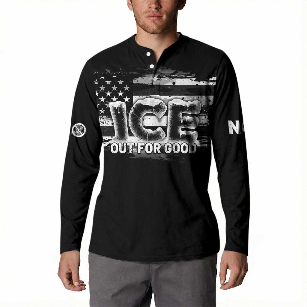 Ice Out For Good Button Sweatshirt No Ice Patriotic Protest