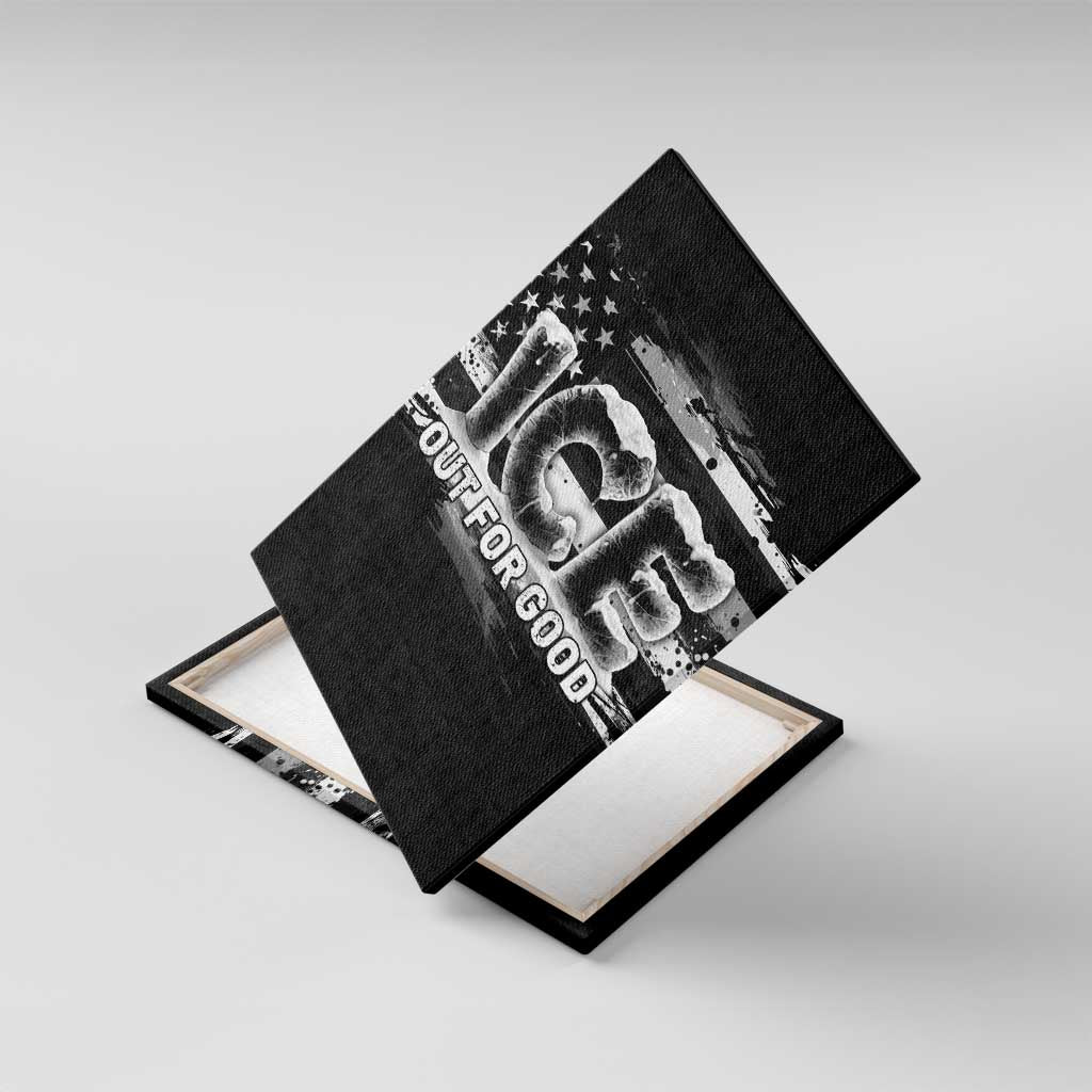 Ice Out For Good Canvas Wall Art No Ice Patriotic Protest