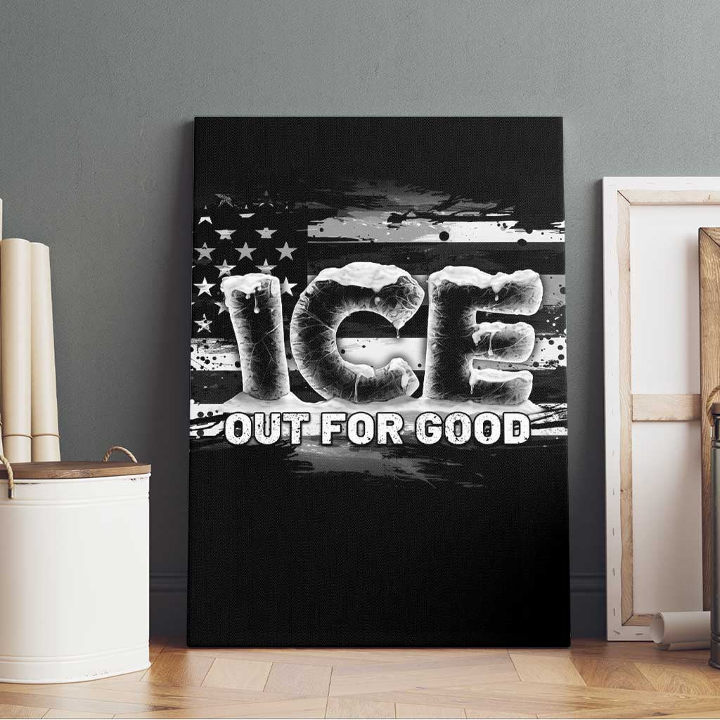 Ice Out For Good Canvas Wall Art No Ice Patriotic Protest