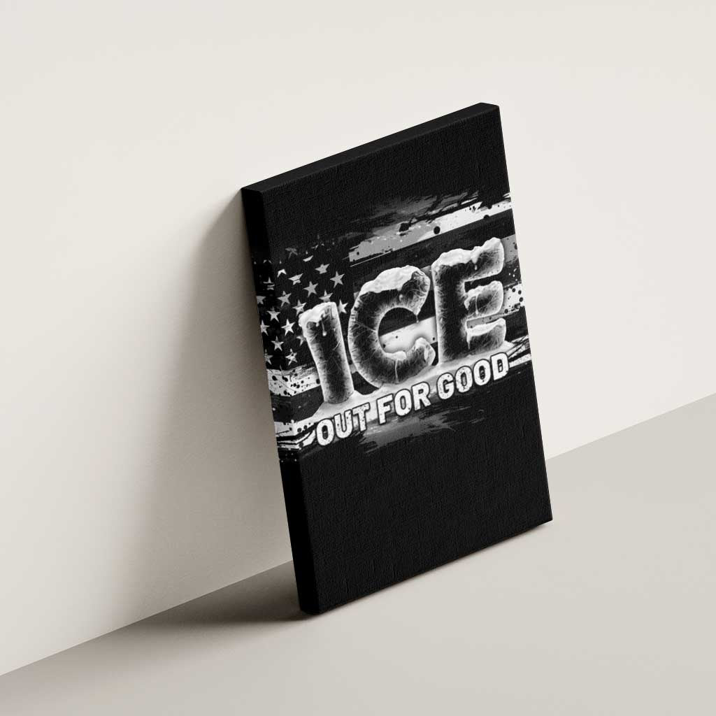 Ice Out For Good Canvas Wall Art No Ice Patriotic Protest