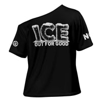 Ice Out For Good Cross Shoulder Shirt No Ice Patriotic Protest