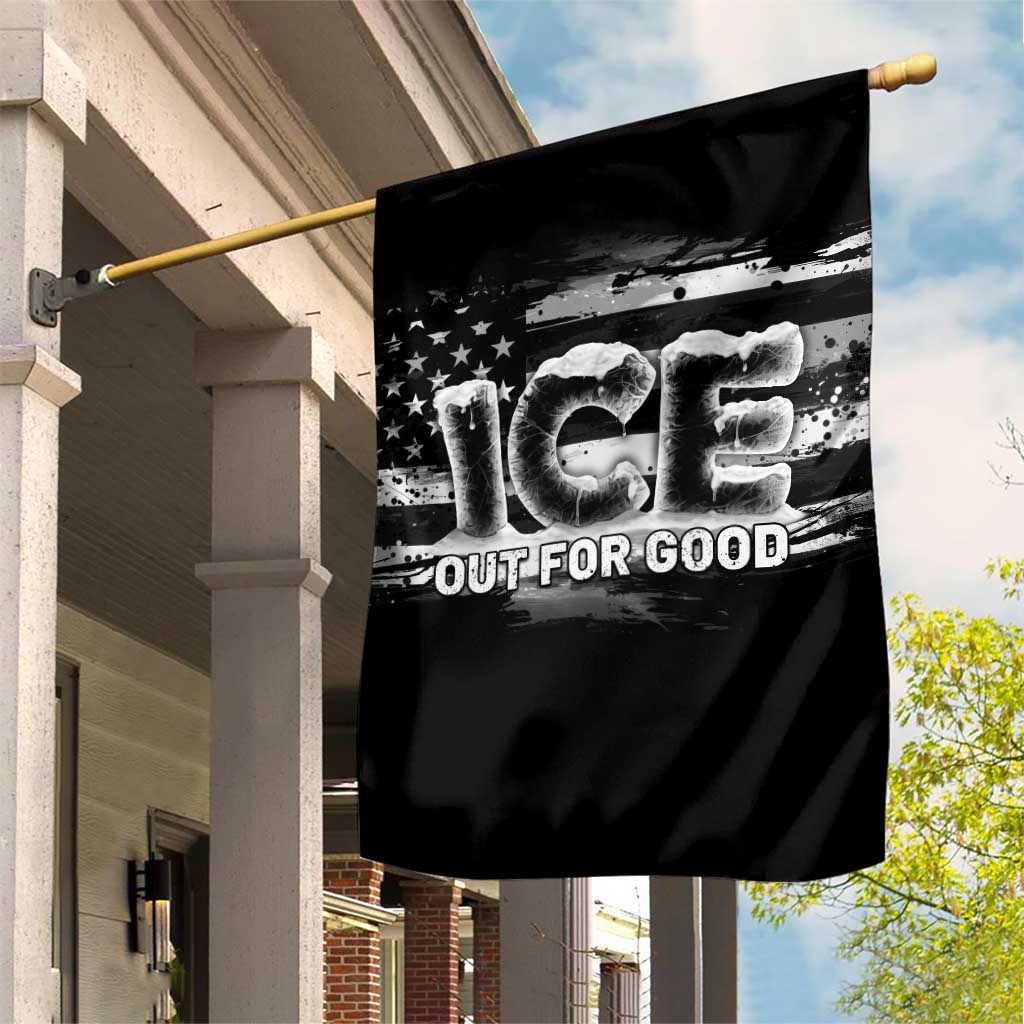 Ice Out For Good Garden Flag No Ice Patriotic Protest