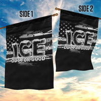 Ice Out For Good Garden Flag No Ice Patriotic Protest