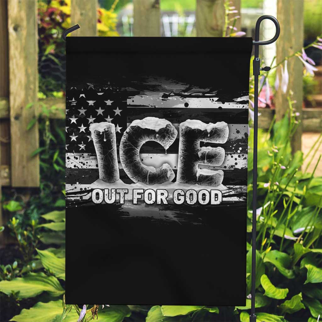 Ice Out For Good Garden Flag No Ice Patriotic Protest