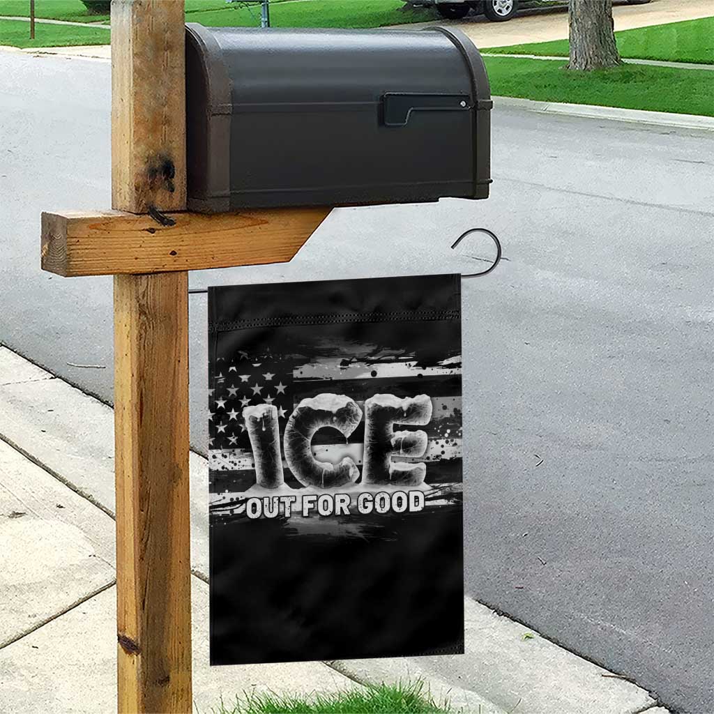 Ice Out For Good Garden Flag No Ice Patriotic Protest