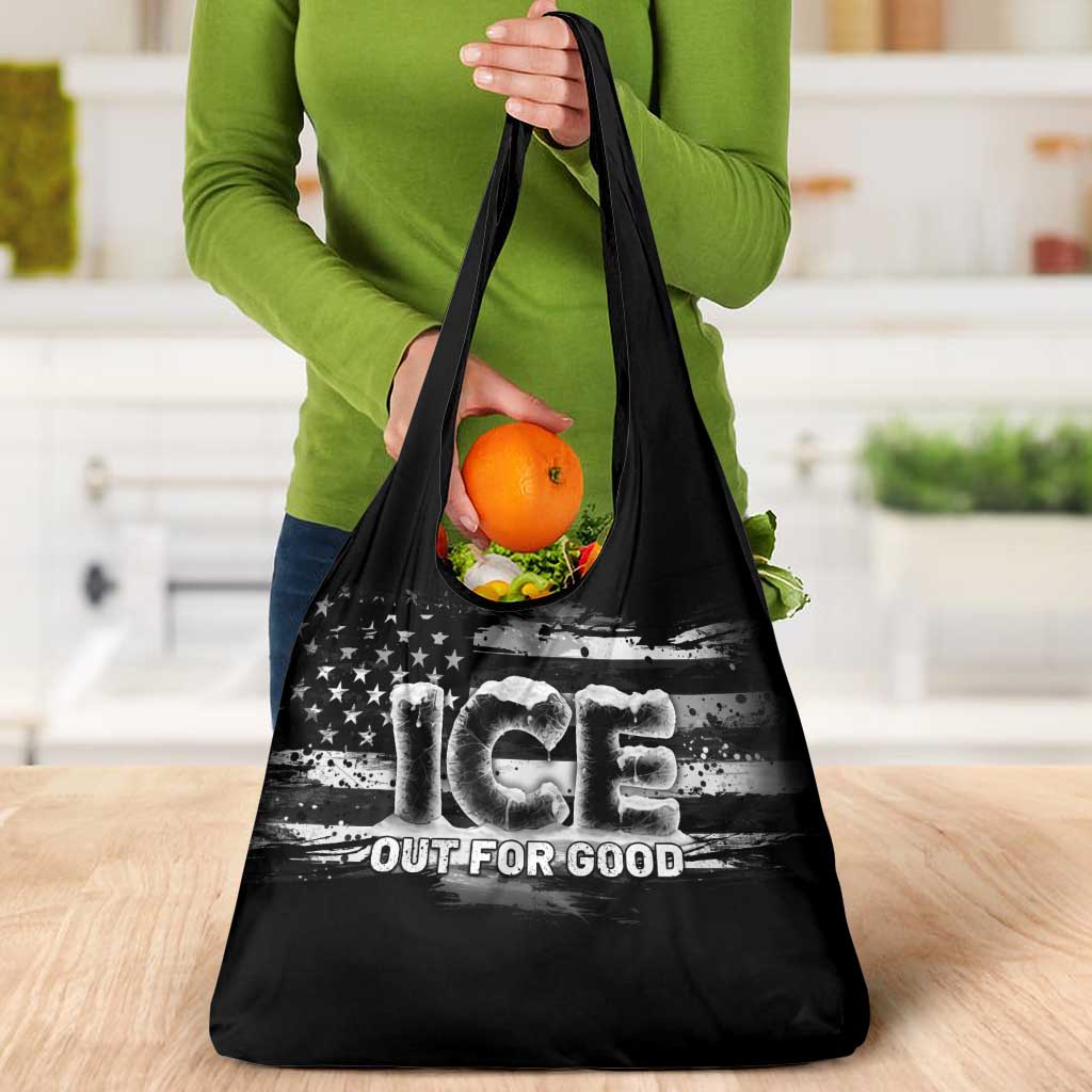 Ice Out For Good Grocery Bag No Ice Patriotic Protest
